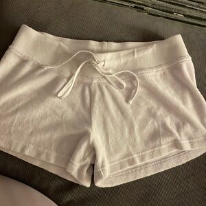 HARD TAIL white terry 2.5” shorts. Gently worn, size Junior Large.